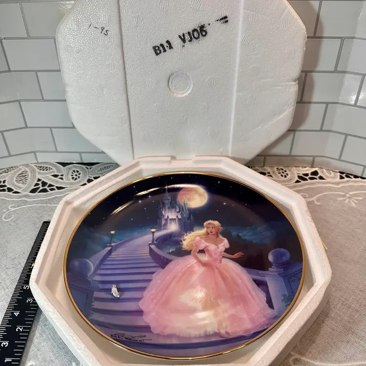 Franklin Mint Cinderella THE MAGIC OF CINDERELLA Ltd Ed Plate Swarovski 1995