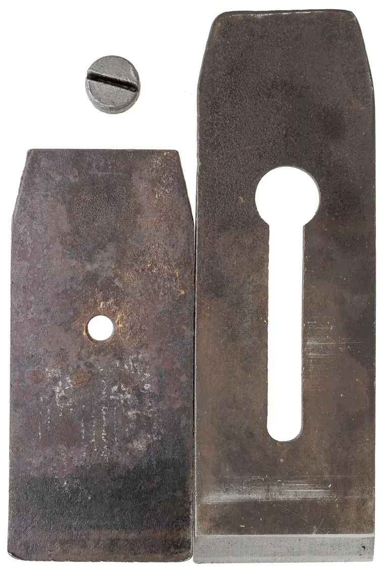 Antique Thick Tapered Auburn Tool Co. 2-1/8" Wide Double Plane Iron