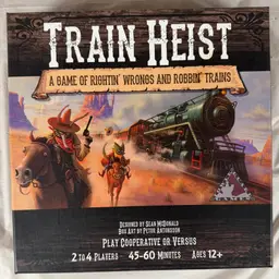 Train Heist Board Game- slightly used - Played a couple times