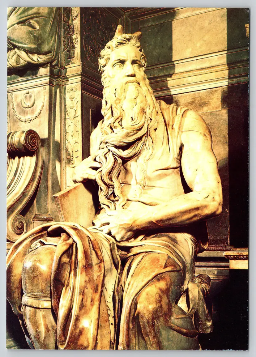 The Moses At Basilica di San Pietro in Vincoli Rome Italy Michelangelo Sculpture