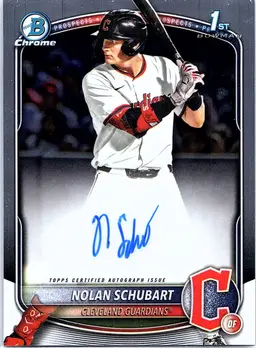 2025 Bowman Draft Nolan Schubart #CPA-NS Chrome Prospect Autographs Guardians