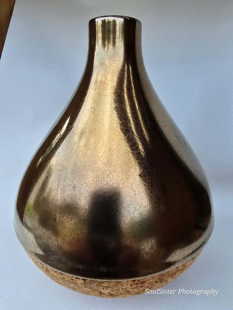 Bloomingville Copper Ceramic Vase with Cork Bottom