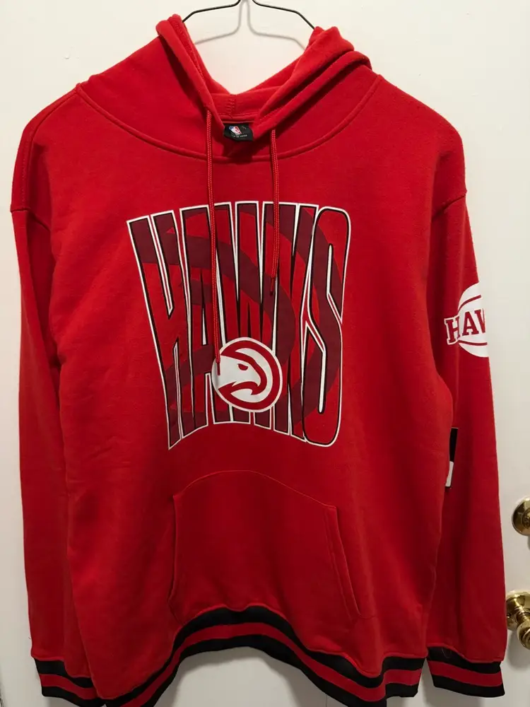 New$75 NBA Men’s Hoodie Atlanta Hawks XL Red $75