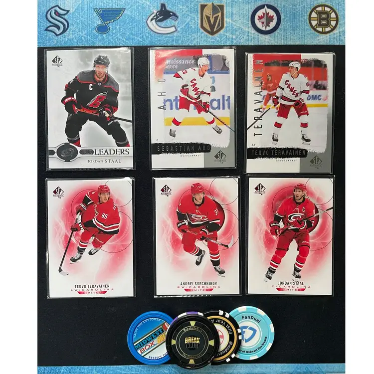 2020-2021 SP Authentic Carolina Hurricanes Lot