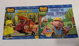 Bob the Builder 2 Book Lot - Muck's Muddy Day, Bob's Egg Hunt