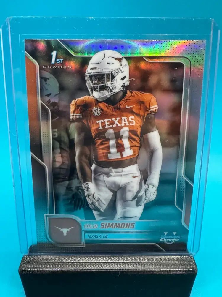 Colin Simmons 1st Bowman Chrome U Refractor Texas Longhorns
