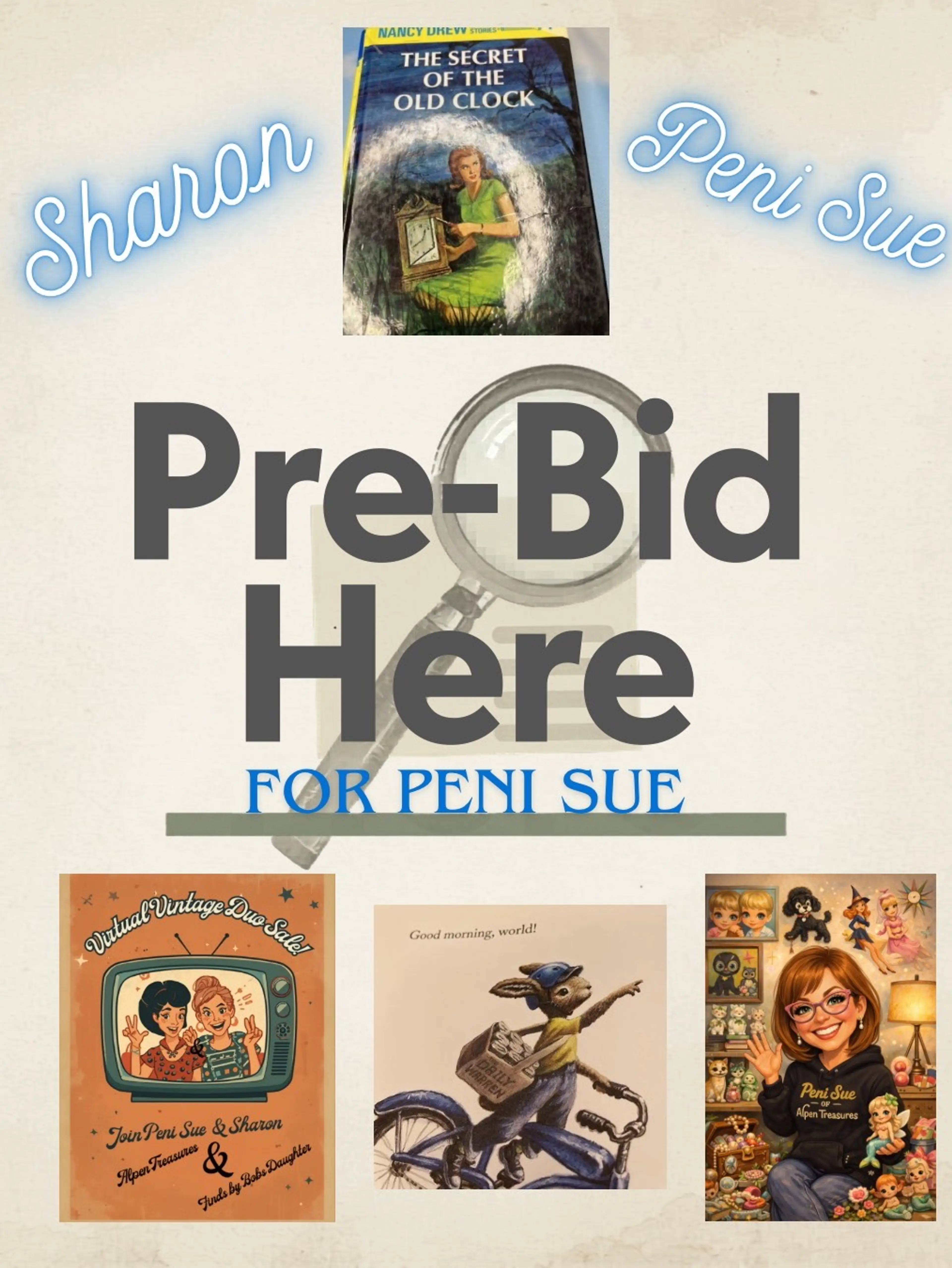 Peni Sue Listing Pre Bids For Her Duo With Finds By Bobs Daughter