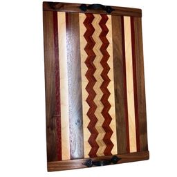 OOAK Custom HARDWOOD 3D Charcuterie Cutting Board, Artisan Crafted Display Only