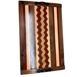 OOAK Custom HARDWOOD 3D Charcuterie Cutting Board, Artisan Crafted Display Only