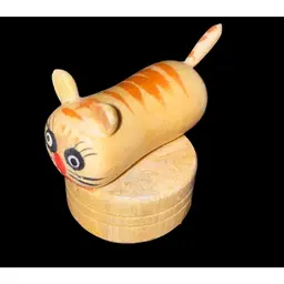 #10- Vintage Wood Kokeshi Style Miniature Figuring As Pictured