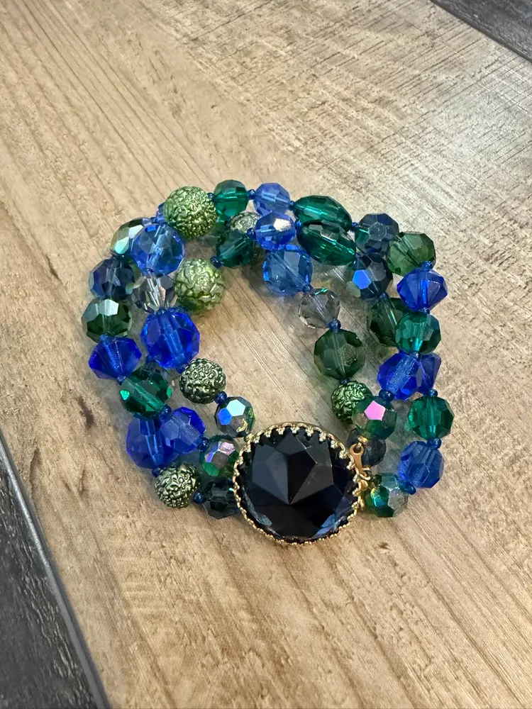 Vintage Hattie Carnegie Crystal Beaded Bracelet