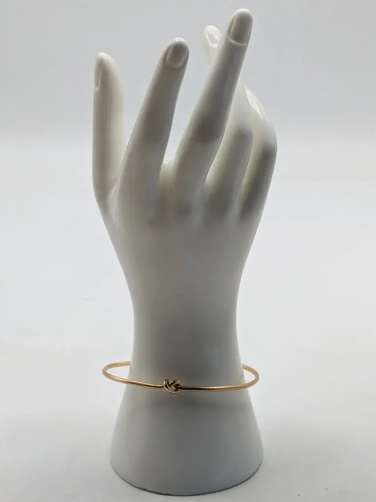 Gold Tone Love Knot Cuff Bracelet Valentine Jewelry