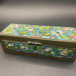 Brass Cloisonné Trinket Box