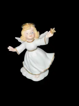 Vintage Angel Figure And Royal Copley Dog Planter