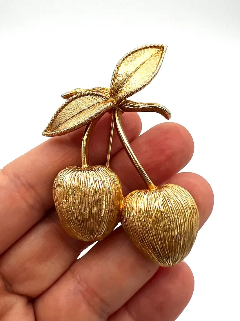 Sarah Coventry Cherries Brooch