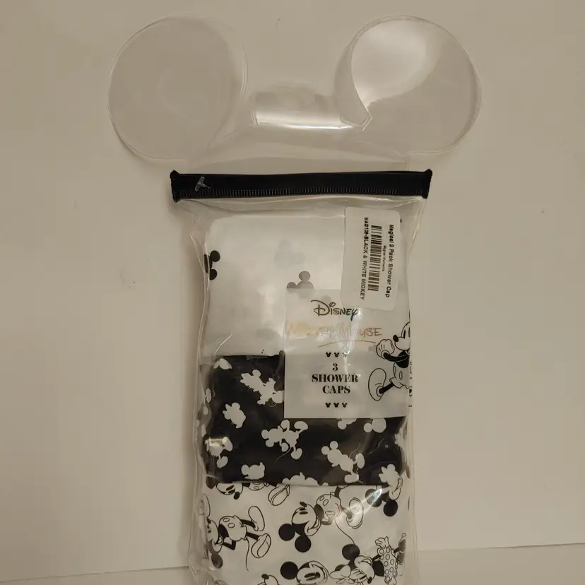 Pack of 3 Mickey Mouse shower caps. New.