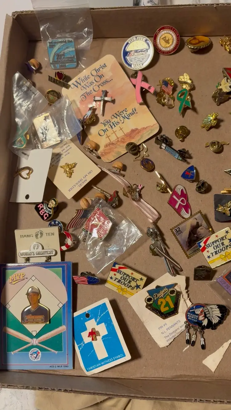 Lot Of Dozens Of Pins Lapel Jewelry Community Organization Sports Religious Etc