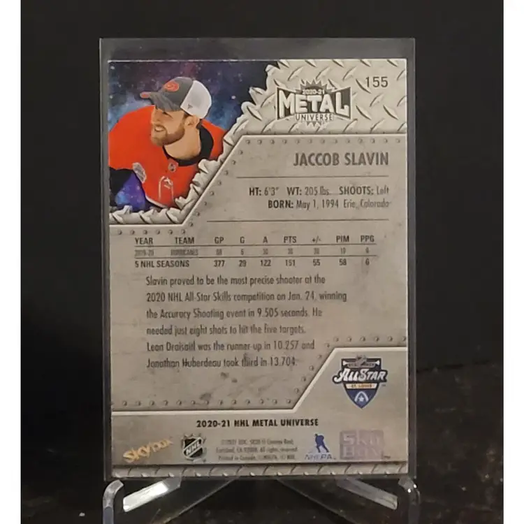 2020-21 Skybox Metal Universe All-Stars SP #155 Jaccob Slavin Carolina