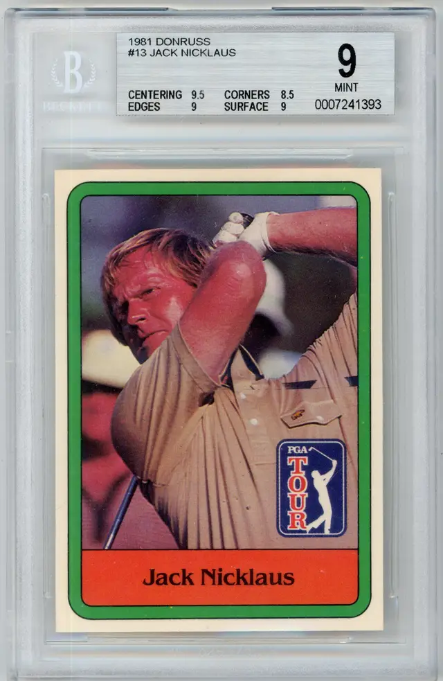1981 Donruss JACK NICKLAUS #13 RC Rookie GOLF BGS 9 MINT