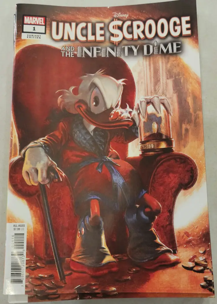 Uncle Scrooge Infinity Dime #1 Marvel Disney Comic Book 1:10 Ratio Variant
