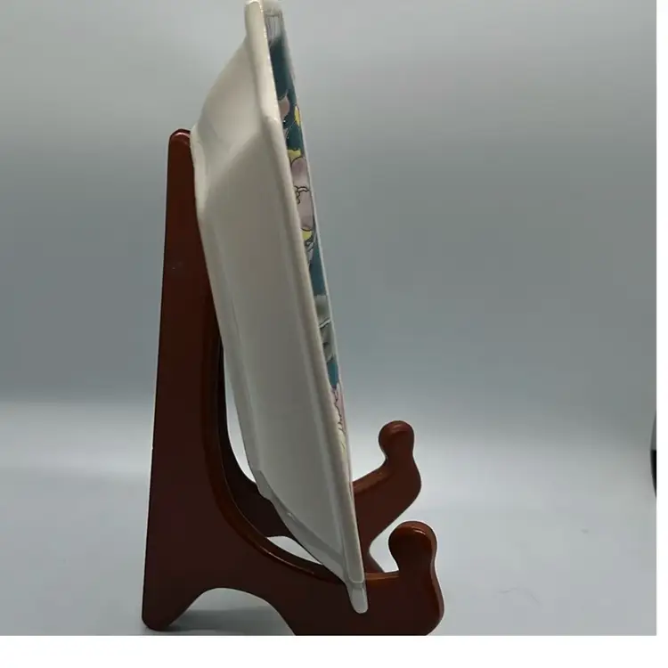 Vintage Ceramic Flower Decor Plate Pink Peony