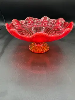 Viking Pedestal Candy Dish Glows