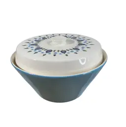 014. Vintage MCM Marcrest Swiss Alpine Can’t Breed Serving Bowl Ceramic 8” X 4”