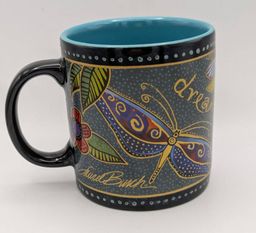 Hard to Find - Laurel Burch 2009 "Dreams" Dragonfly Mug