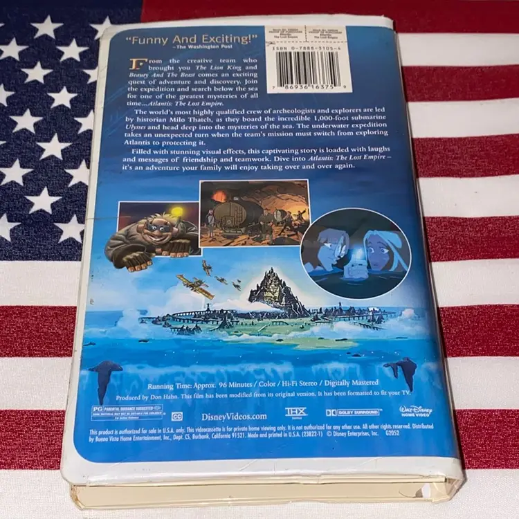 ATLANTIS The Lost Empire VHS Tape