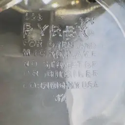 #1251 Vintage Silver Plated International Covered Serving Dish, Pyrex Bowl Inside, Capitol Letters in Pyrex,