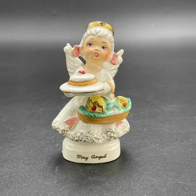 Highmount MB Daniels May Angel Cake Basket Spaghetti Trim Halo Pigtails Vintage