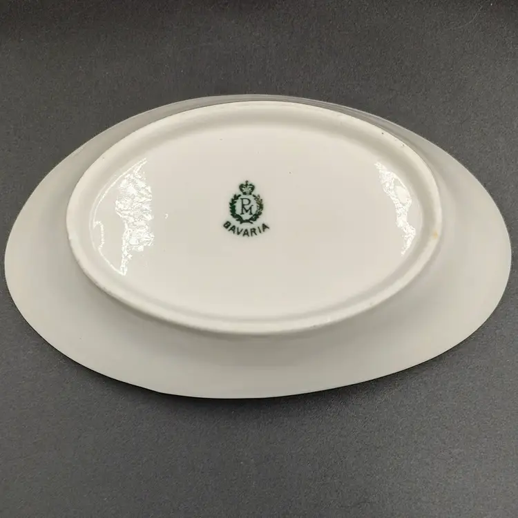 Vtg PM Bavaria Porcelain Butter Dish