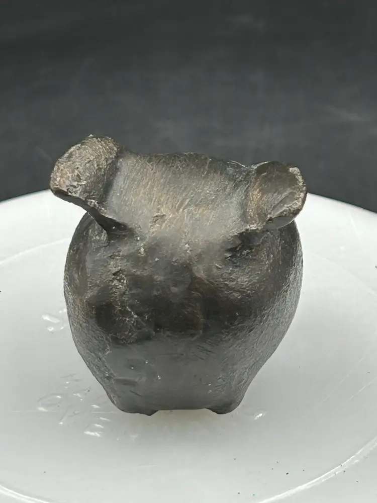 Vintage Bronze Pig With Wings/Rabbit Figurine Miniature 1.75”