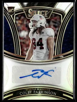 2020 Select Football COLBY PARKINSON RC Rookie Auto Silver Prizm #SS-CPA SEAHAWKS RAMS