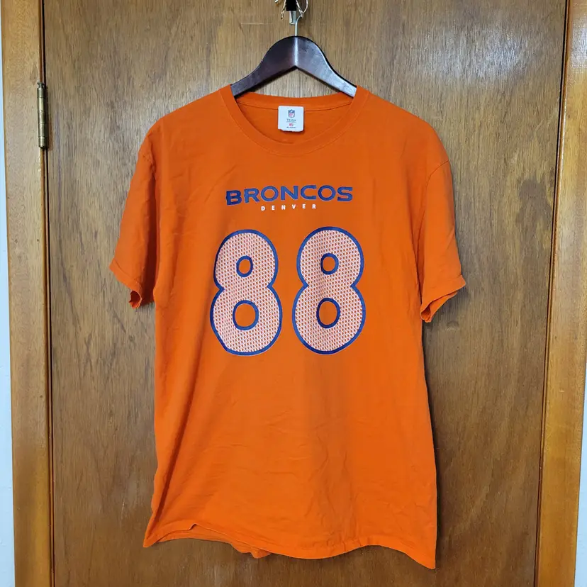 NFL Team Apparel Denver Broncos Demaryius Thomas 88 Orange T-Shirt Mens Large