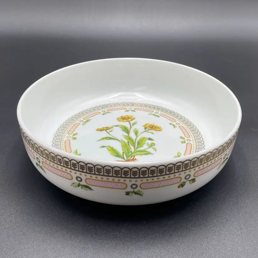 Georges Briard Floral Potpourri Pink Gold Serving Bowl Kitchenware