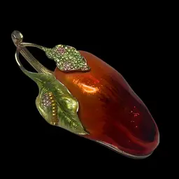 Vintage Cristiani Collezione Large Pepper Trinket Box.