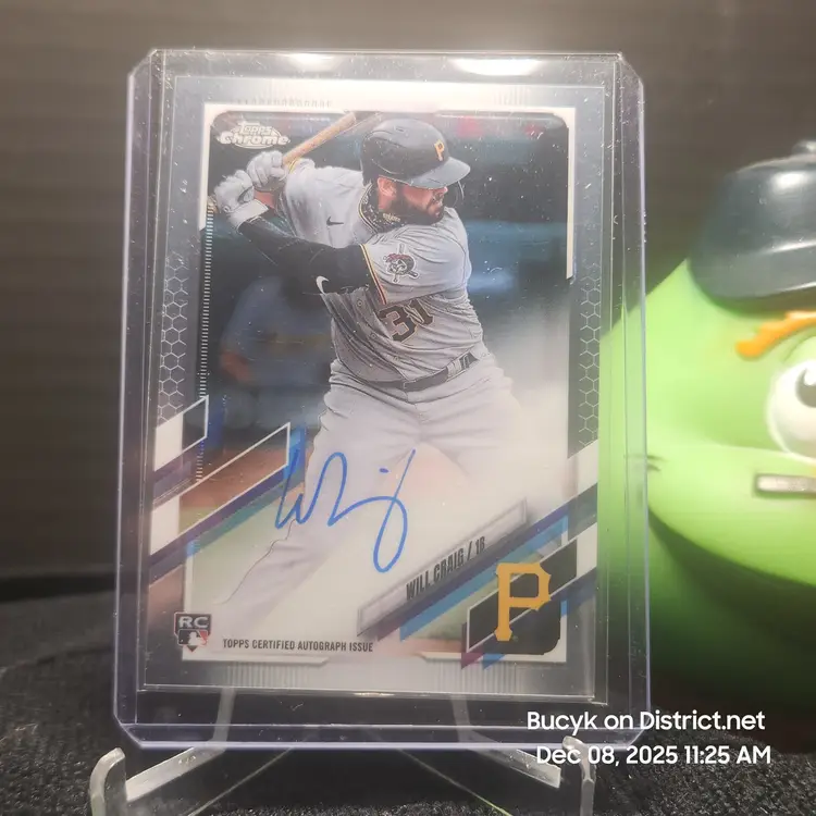 2021 Topps Chrome Auto - Will Craig Pittsburgh Pirates
