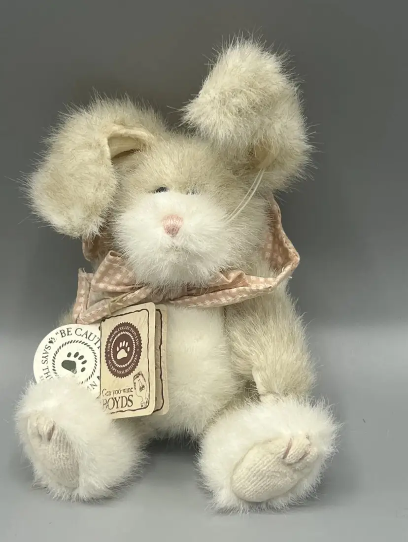 BOYDS BEARS Bunny Rabbits Lil' Peach 562404 Jointed Bunny Angel Easter NOS HTF