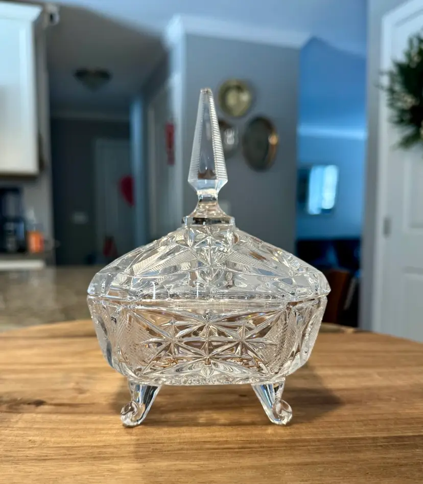 Vintage Crystal Covered Dish