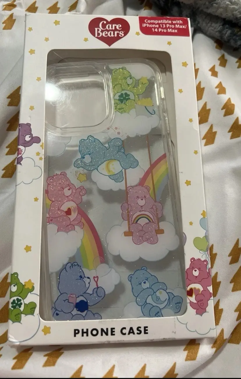 Care Bears Iphone 13/14 Pro Max Glitter Protective Phone Case