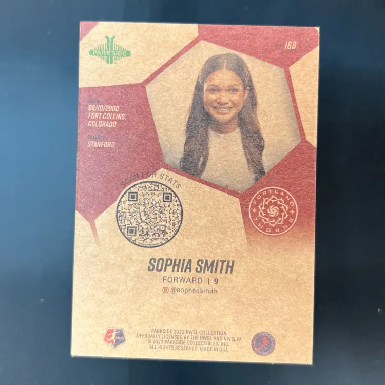 Sophia Smith 2022 Parkside NWSL Vintage Stock /200 Soccer Card
