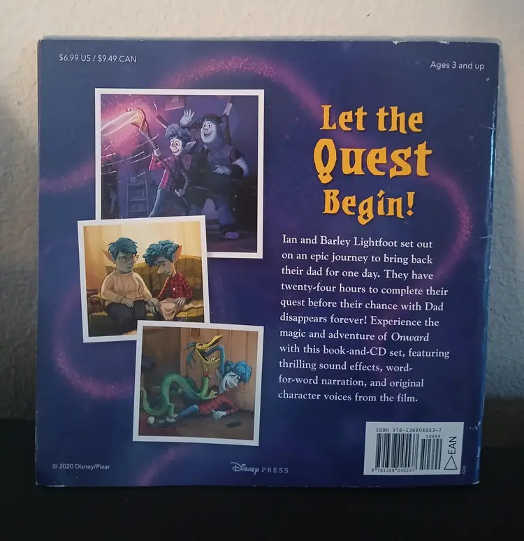 Disney Pixar Onward Read-Along Storybook and CD