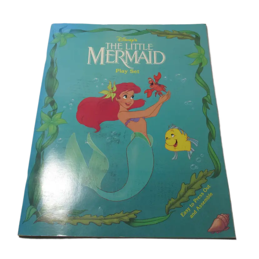Vintage 1992 Disney Little Mermaid Play Set Book