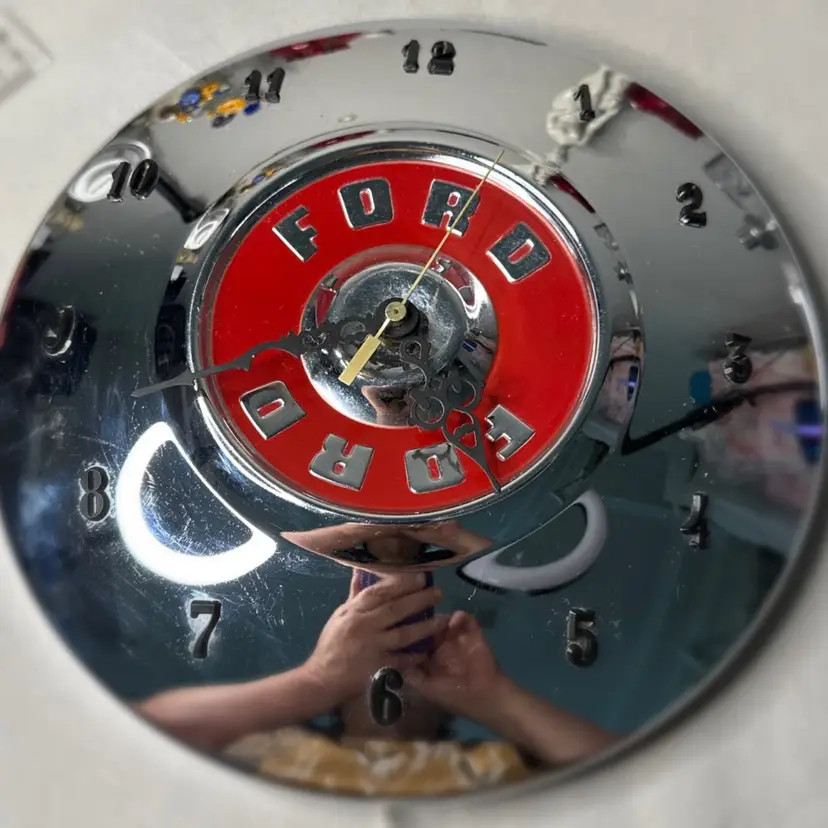 Ford Clock Real Hubcap