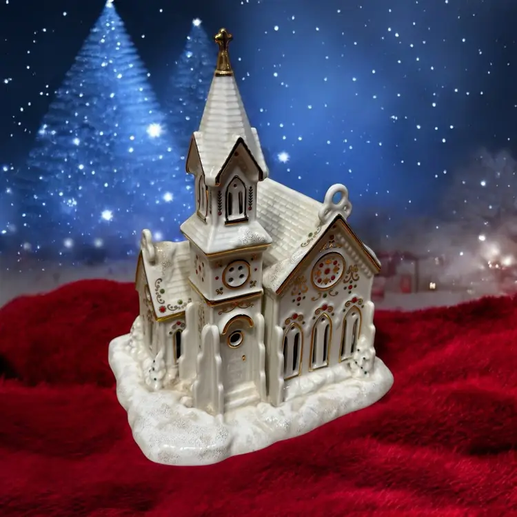 Department 56 Lenox Mistletoe Park Village Church - 2008 Village Treasures