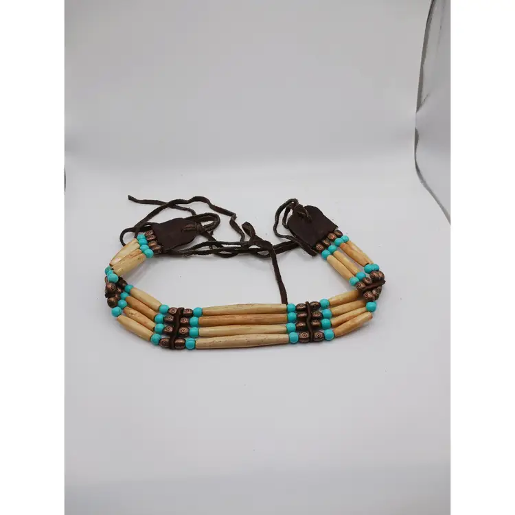 #01 Buffalo Hair Pipe Bead Choker