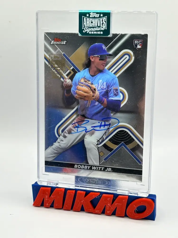 Bobby Witt 2023 Topps Archive Sig 2022 Topps Finest RC Auto 1/1 One Of One Royals