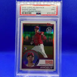 2018 Topps Silver Pack 1983 Shohei Ohtani RC Refractor PSA 9 Los Angeles Dodgers