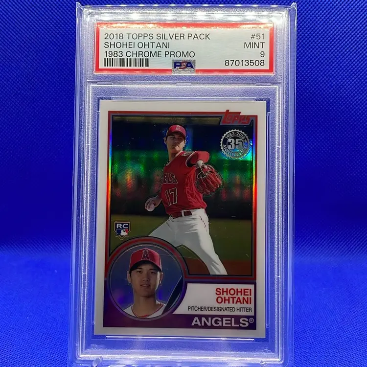 2018 Topps Silver Pack 1983 Shohei Ohtani RC Refractor PSA 9 Los Angeles Dodgers